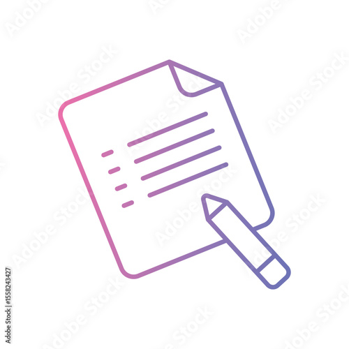 Script Icon vector stock illustration
