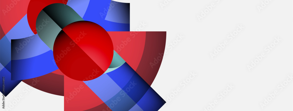 Abstract composition features vibrant red sphere amidst blue, green shapes. Geometric forms create dynamic visual impact. Minimalist design. Abstract composition features vibrant red sphere amidst blue, green shapes. Geometric forms create dynamic visual impact. Minimalist design.