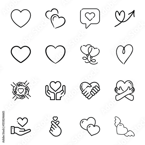 Love vector icon. Love icon for UI/UX, websites, print materials, Valentine’s Day designs, wedding invitations, dating apps or greeting cards.