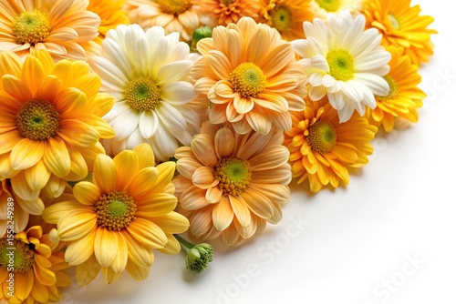 Vibrant Spring Flowers in Close-Up: Bright Yellow and white Daisies in Full Bloom. Generative AI