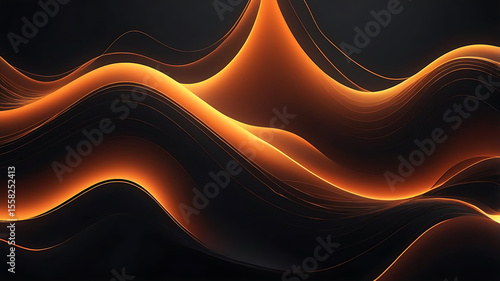 Abstract geometric glass pattern with orange tones