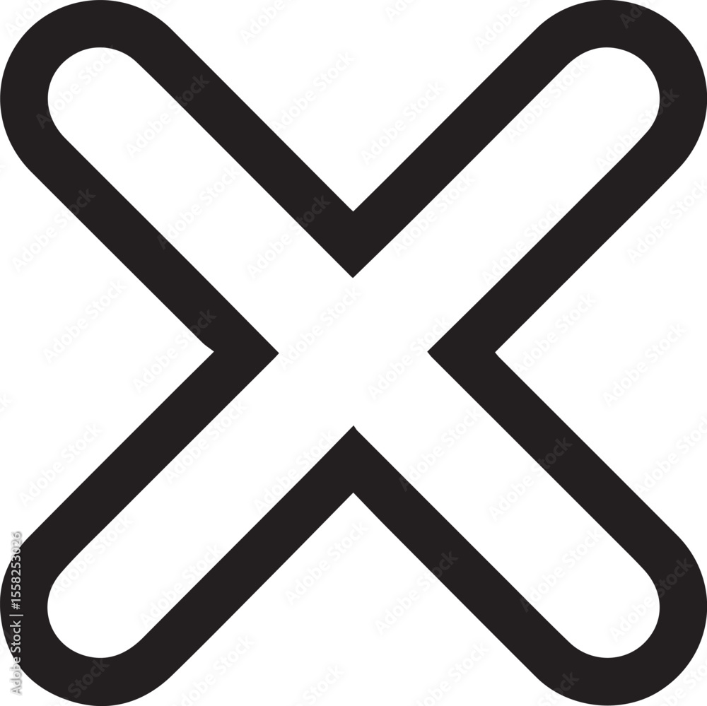 Obraz premium vector cross mark icon