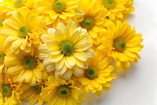 bouquet of yellow chrysanthemums. Generative AI