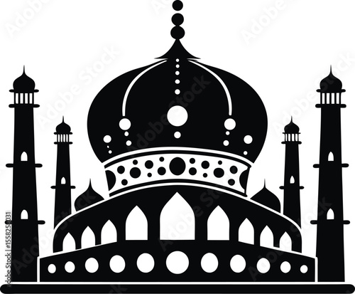 taj mahal vector illustration