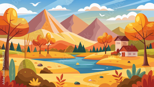 Subtle color variations of orange, yellow, and green blend into cool blues creating a blurred abstract background with a smooth texture