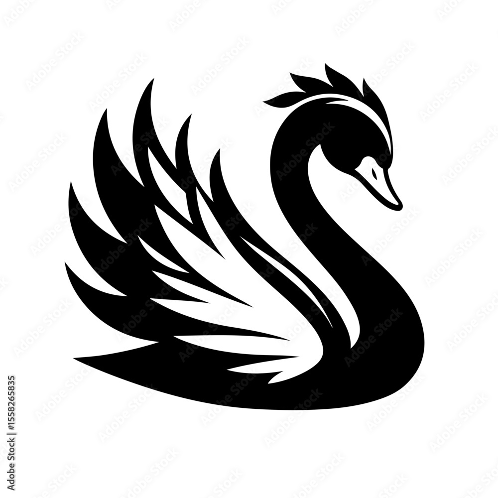 Fototapeta premium black and white vector illustration, isolated on white background