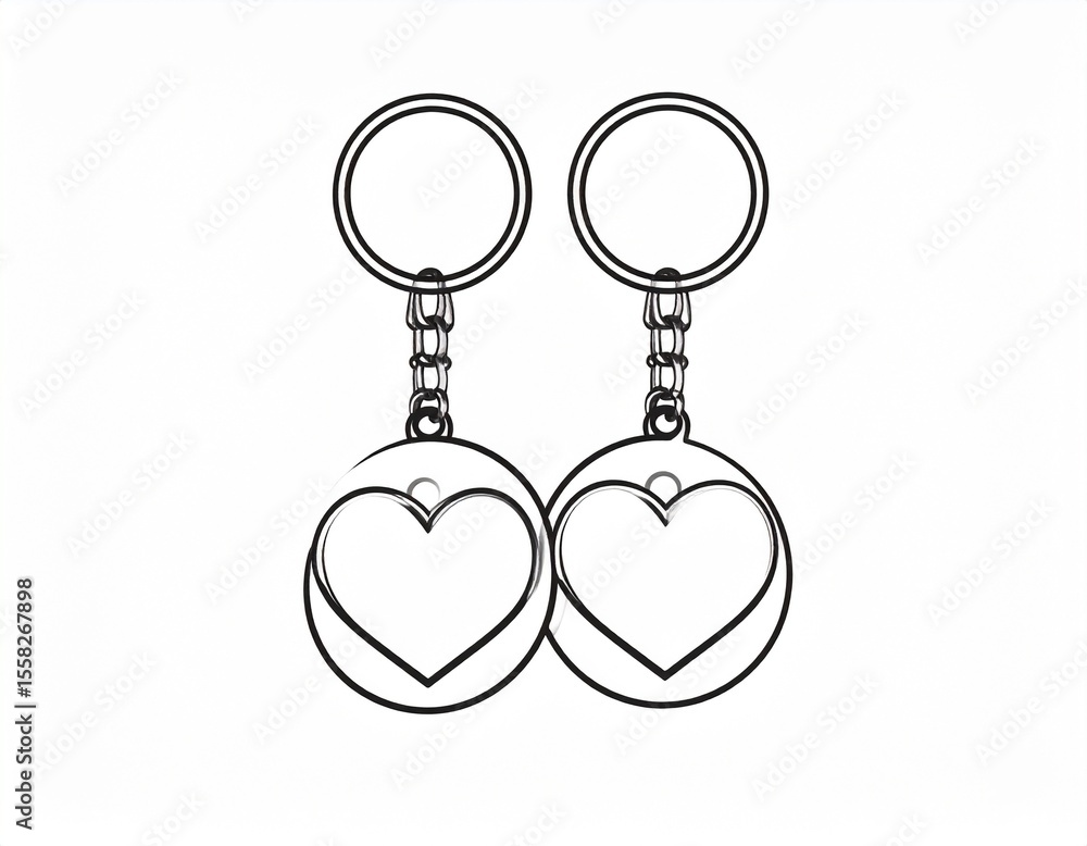 Matching Heart Keychains Perfect Couple Gift Idea Matching Heart Keychains Perfect Couple Gift Idea