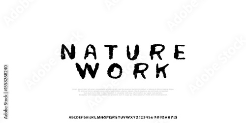 Alphabet Original Fonts, Handwritten Art Work Font With Rough Texture, Grunge style, Uppercase,symbol and Number ,Design for urban, movie, film,sport, clothing,band music.Vector illustration