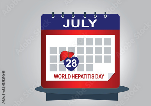 World Hepatitis Day   horizontal  three dimensional  vector illustration poster design. Health care human diagnosis disease treatment graphic.