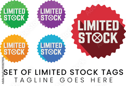 Vibrant Limited Tags Marketing Icons for Urgent Sales  Promotions