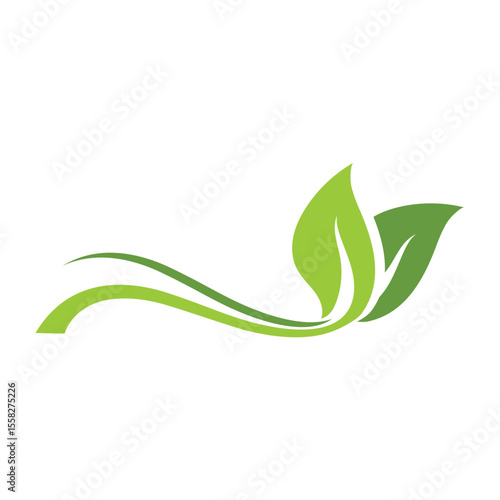 Nature leaf eco green logo icon