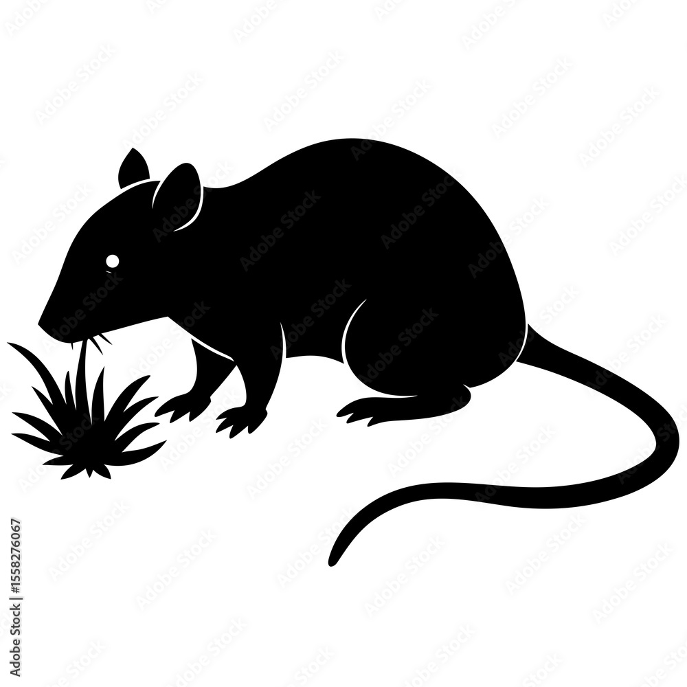 Obraz premium rat on a white background