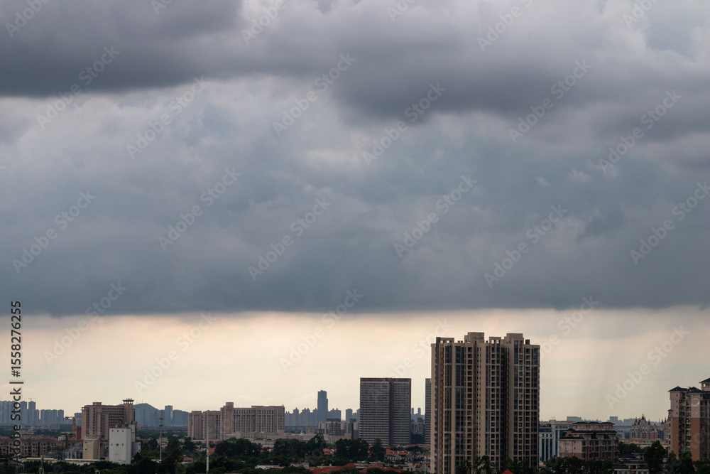 Fototapeta premium storm clouds over the city