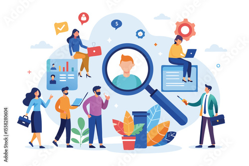 Searching for suitable candidates in the human resources department with a focus on digital tools and teamwork