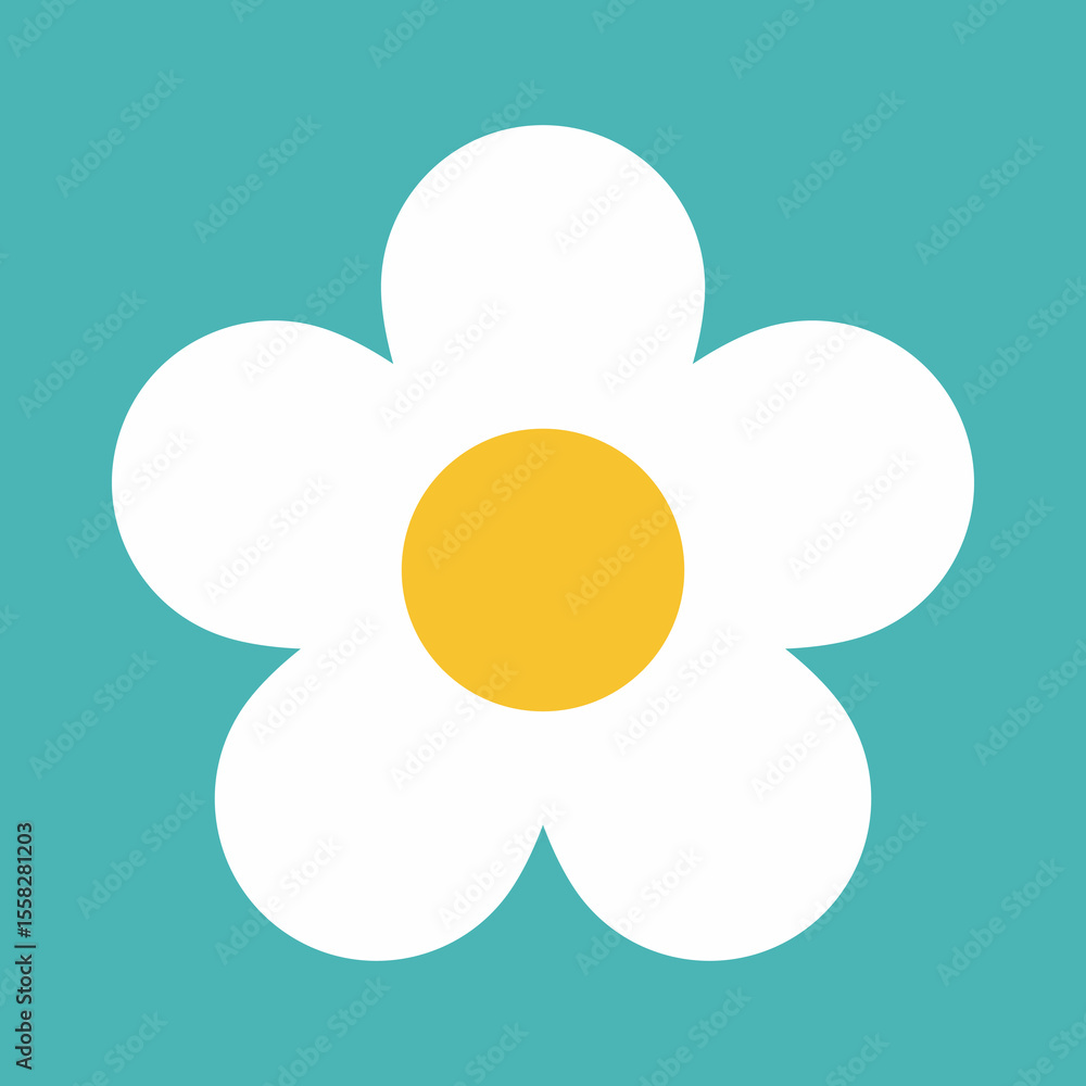Flower icon. Retro spring summer white flower icon design. Camomile icon set. Cute round flower plant collection isolated on white background. Flower icon. Retro spring summer white flower icon design. Camomile icon set. Cute round flower plant collection isolated on white background.
