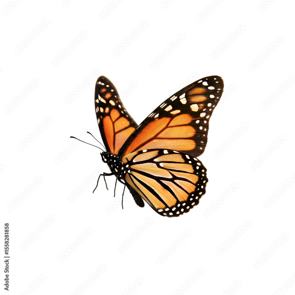 Fototapeta premium Monarch butterfly, in flight