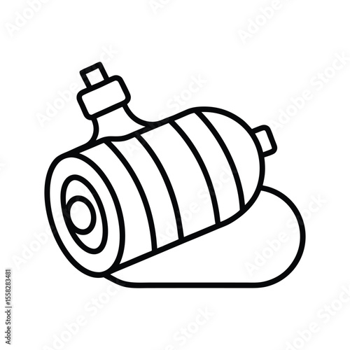 varnish for motors line art on white background