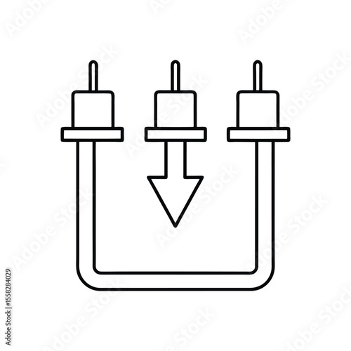 power relays line art on white background