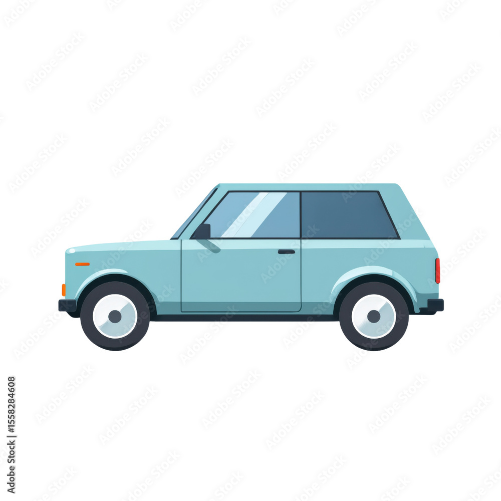 Retro blue car, Isolated on transparent Background. Retro blue car, Isolated on transparent Background.