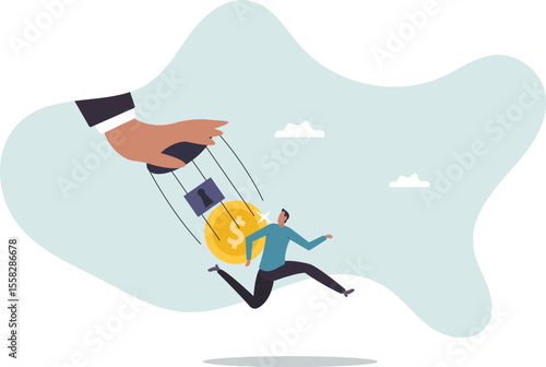 Bitcoin and cryptocurrency regulation, government try to control crypto or decentralized money, authority and legal for trading crypto .character for design.