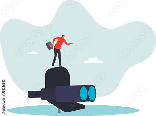 Career future or job opportunity, being ignore or overlook by boss or colleagues, uncertainty in work or career path.character for design.