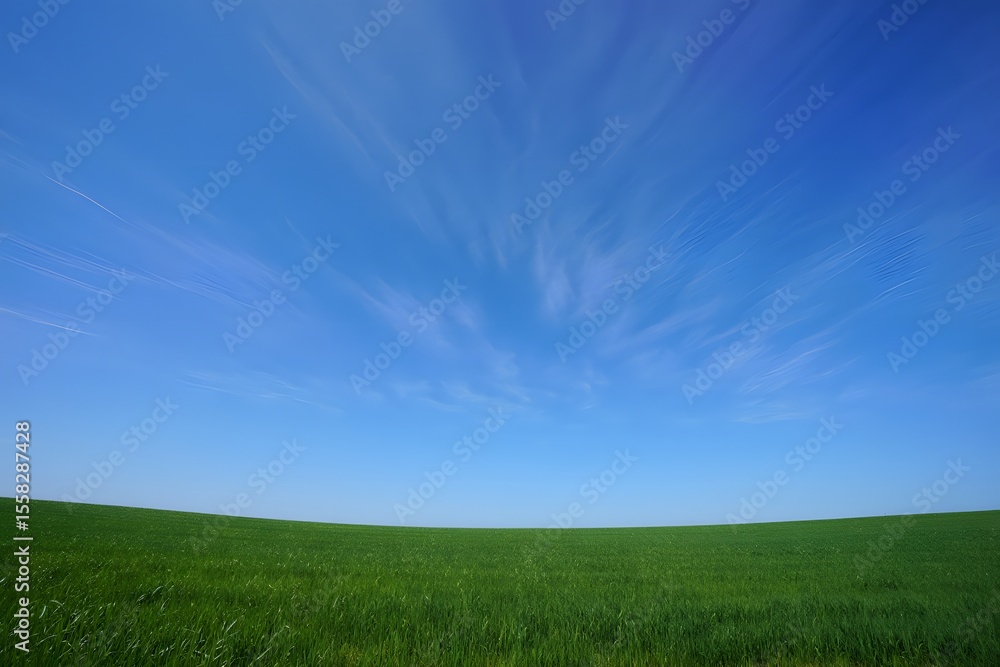 Fototapeta premium green grass and blue sky