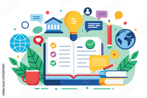 Creative storytelling and effective copywriting techniques come to life with engaging visuals and tools that inspire and facilitate learning in a vibrant educational environment