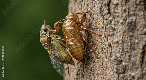 Cicada Shedding Exoskeleton Macro