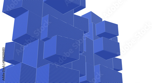 abstract modern architecture 3d rendering