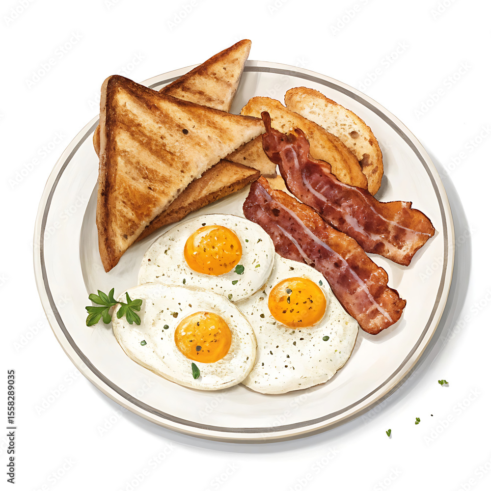 fried egg and bacon fried egg and bacon