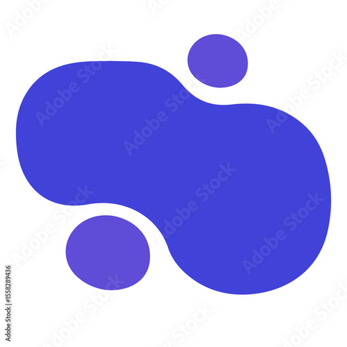 An abstract, irregularly shaped blob with a smooth, fluid form. This versatile design element is ideal for backgrounds, text boxes, overlays, or adding a modern, soft touch to digital graphics.