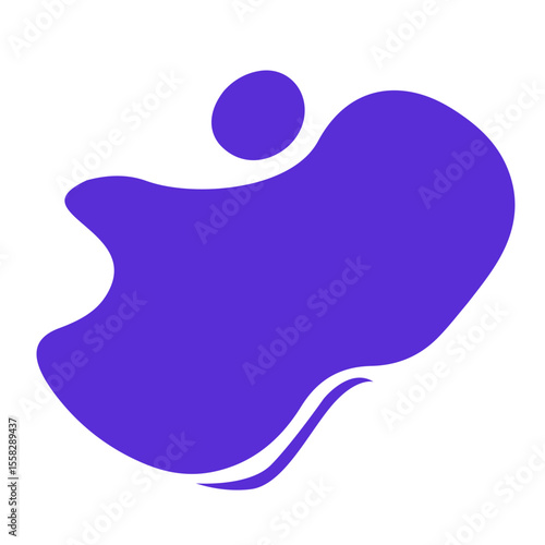 An abstract, irregularly shaped blob with a smooth, fluid form. This versatile design element is ideal for backgrounds, text boxes, overlays, or adding a modern, soft touch to digital graphics.