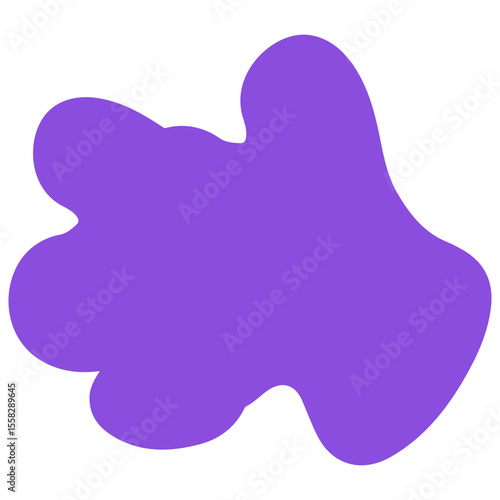 An abstract, irregularly shaped blob with a smooth, fluid form. This versatile design element is ideal for backgrounds, text boxes, overlays, or adding a modern, soft touch to digital graphics.