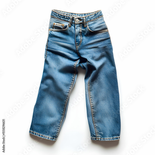 A pair of women jeans, isolated on a clean white background