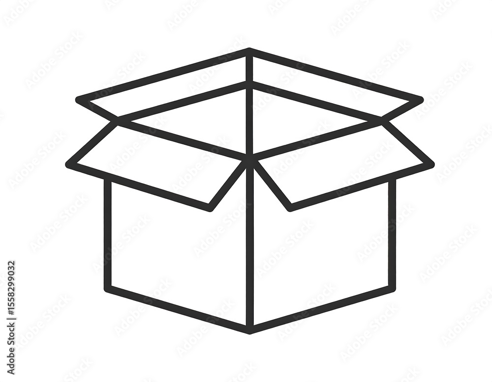 Open box graphic Open box graphic