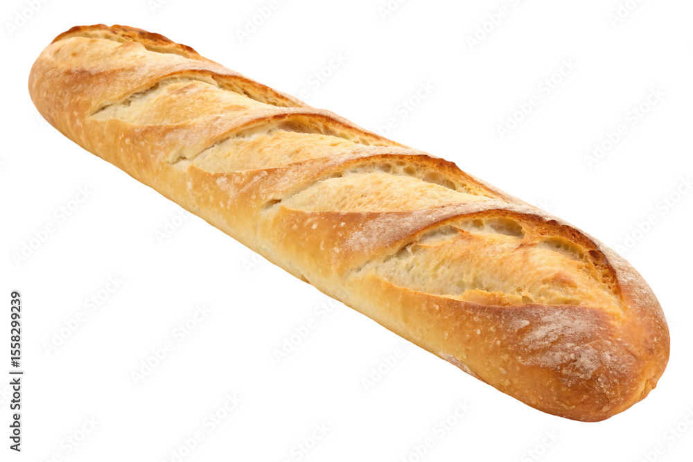 french baguette on white french baguette on white