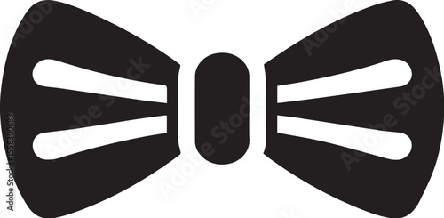black bowtie flat vector design.