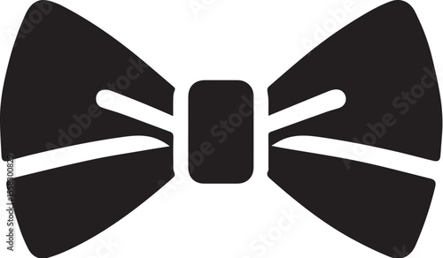 black bowtie flat vector design.