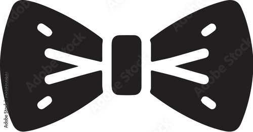 black bowtie flat vector design.