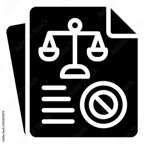 Illegal Icon in Solid Style