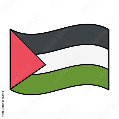 palestine flag vector icon element illustration