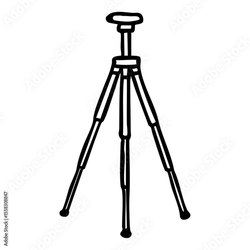 三脚　線画　手書き