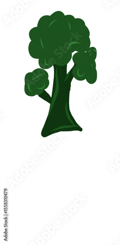 green tree isolated on white
