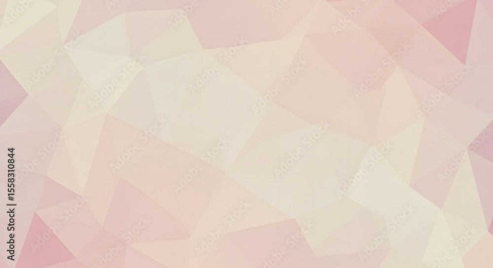 Obraz premium Abstract Pastel Geometric Pattern Background Soft Pink and Beige Polygonal Texture