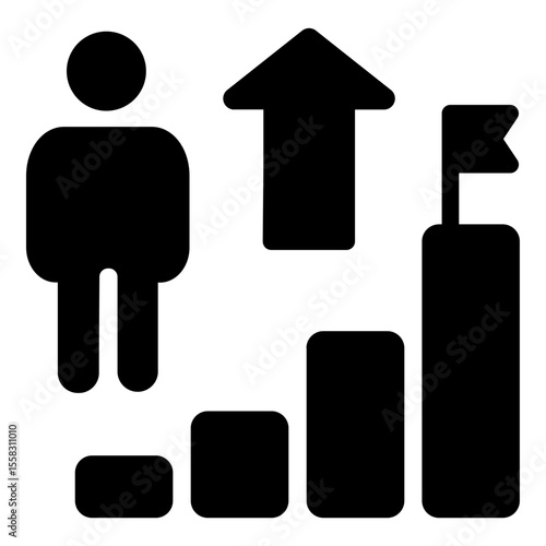 Career Icon in Solid Style