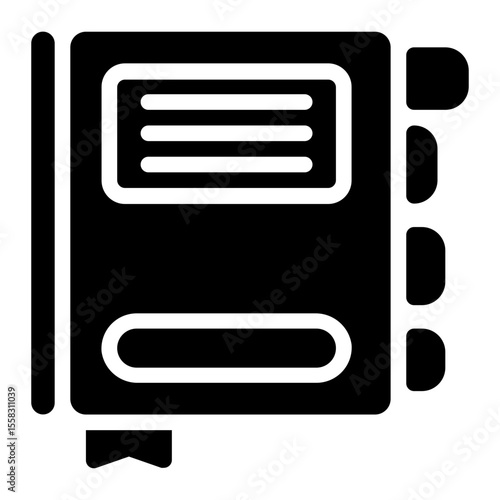 Dictionary Icon in Solid Style