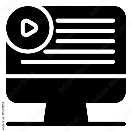 Course Icon in Solid Style