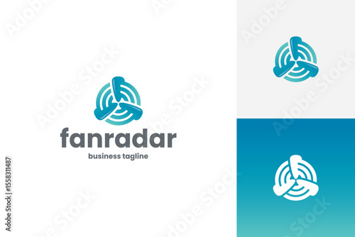 fan radar logo vector