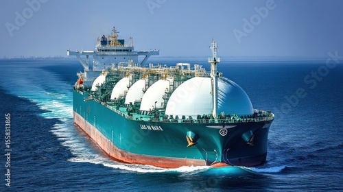 Large tanker ship on the ocean