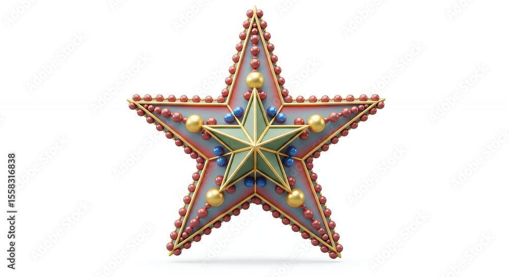 Fototapeta premium Colorful decorative star design